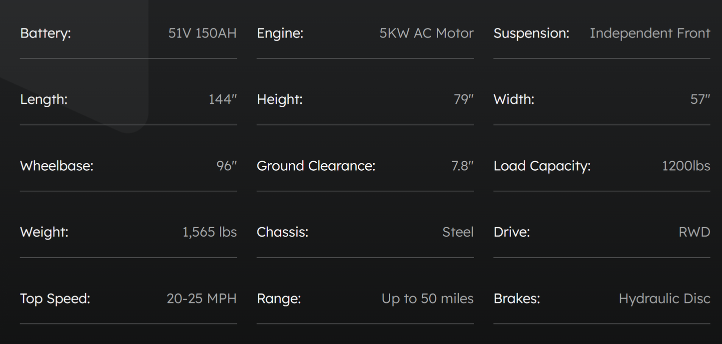 PHANTOM 6P PRO GOLF CART