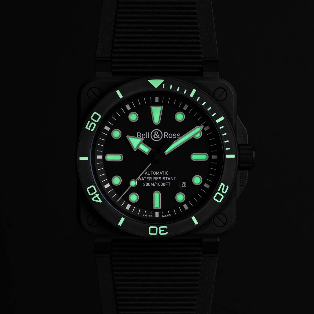 BR-03 Diver Black Matte Ceramic 42mm Ceramic Mens Watch