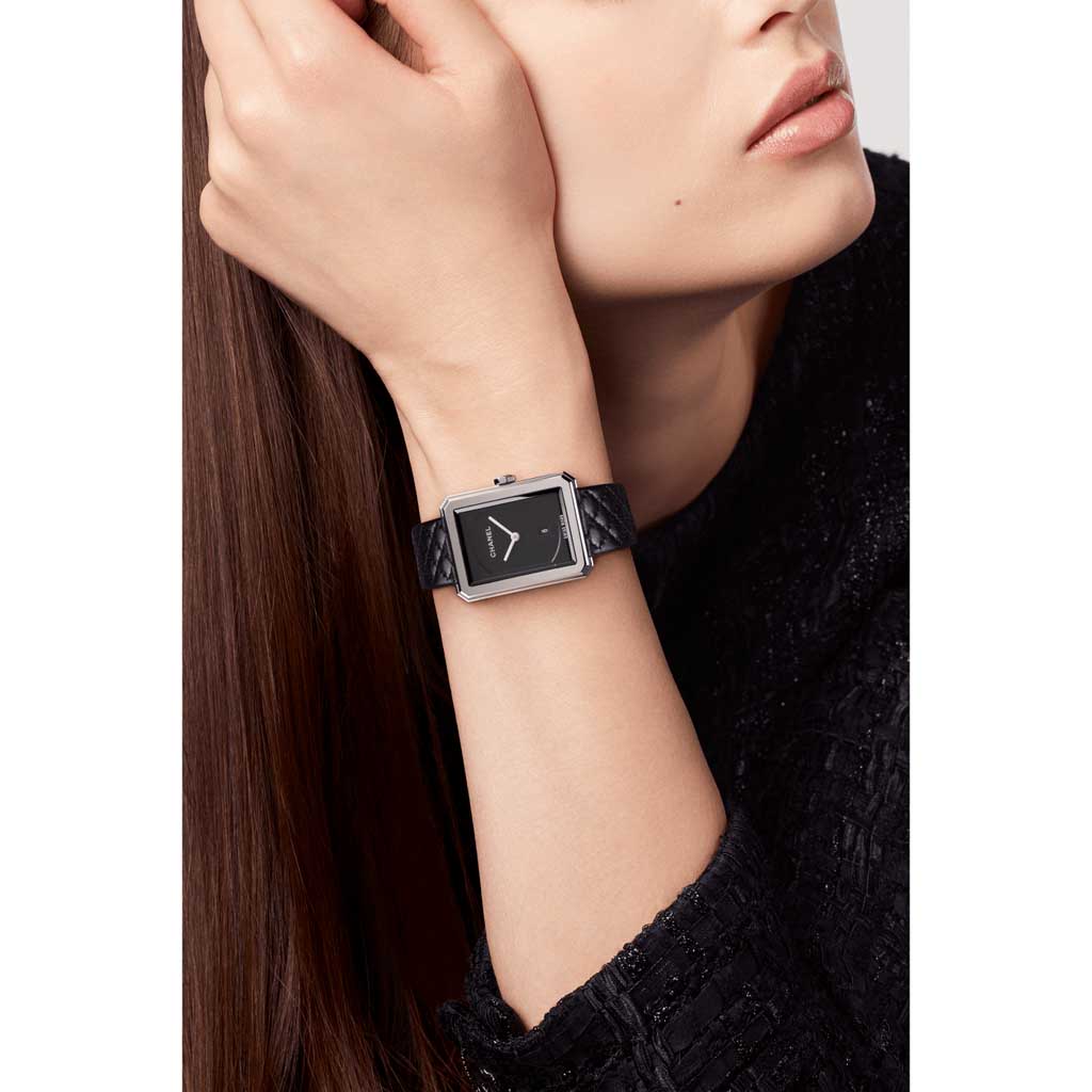 Boy Friend In Steel And Quilted Strap 26.7mm Steel Ladies Watch