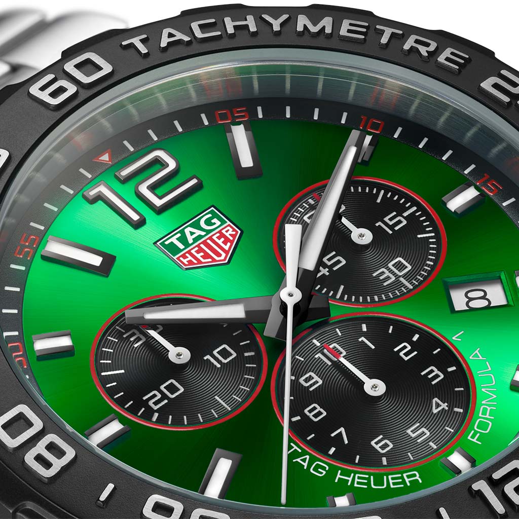 Formula 1 Quartz Green on Bracelet 43mm Steel Mens Watch