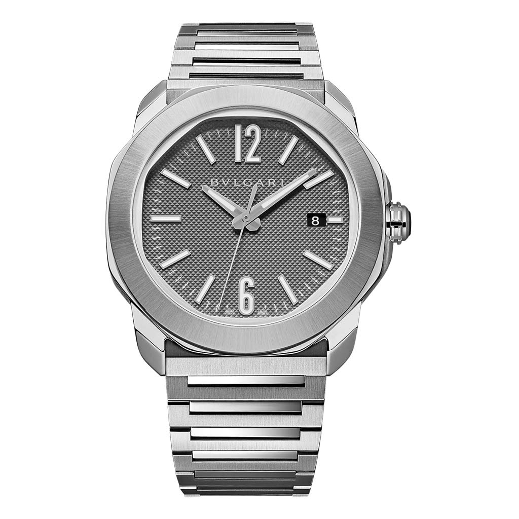 OCTO ROMA Gray 41mm Steel Mens Watch