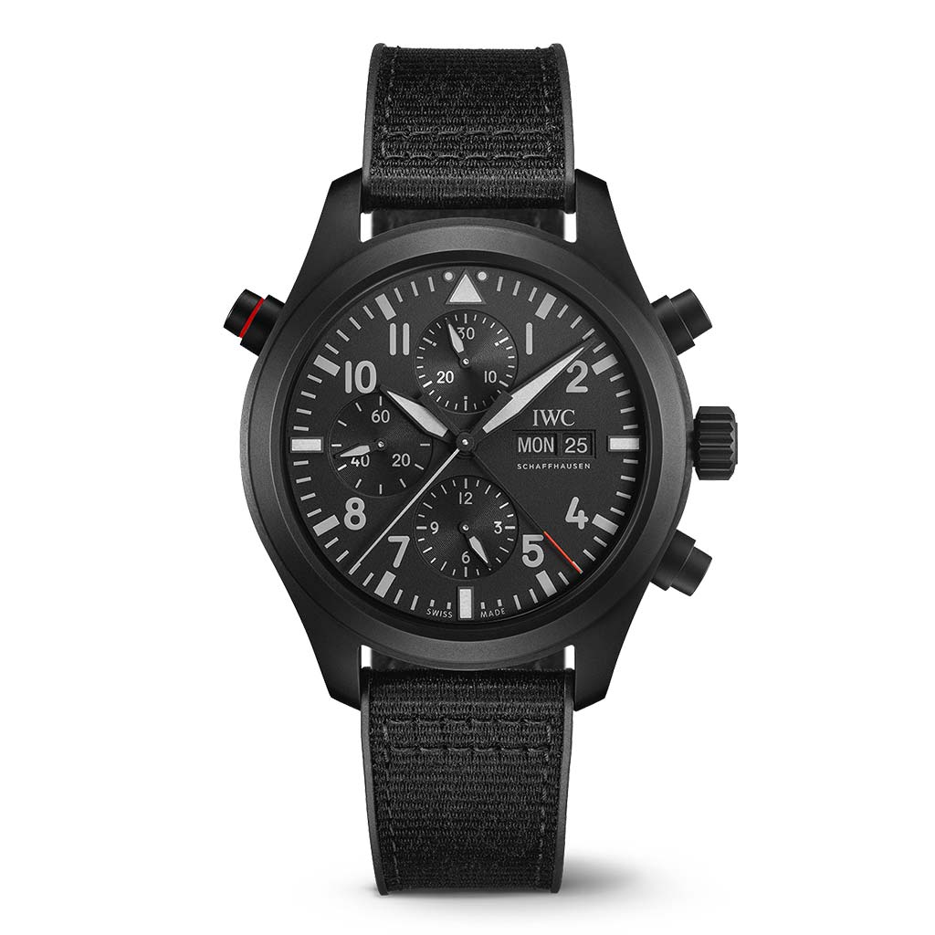Pilots Watch Double Chronograph Ceratanium 44mm Ceramic Mens Watch