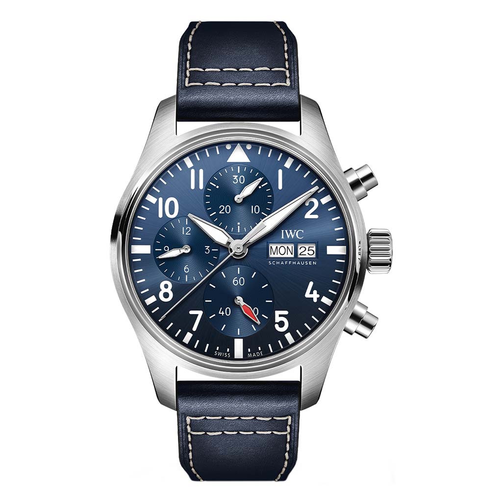 Pilots Watch Chronograph Blue 41mm Steel Mens Watch