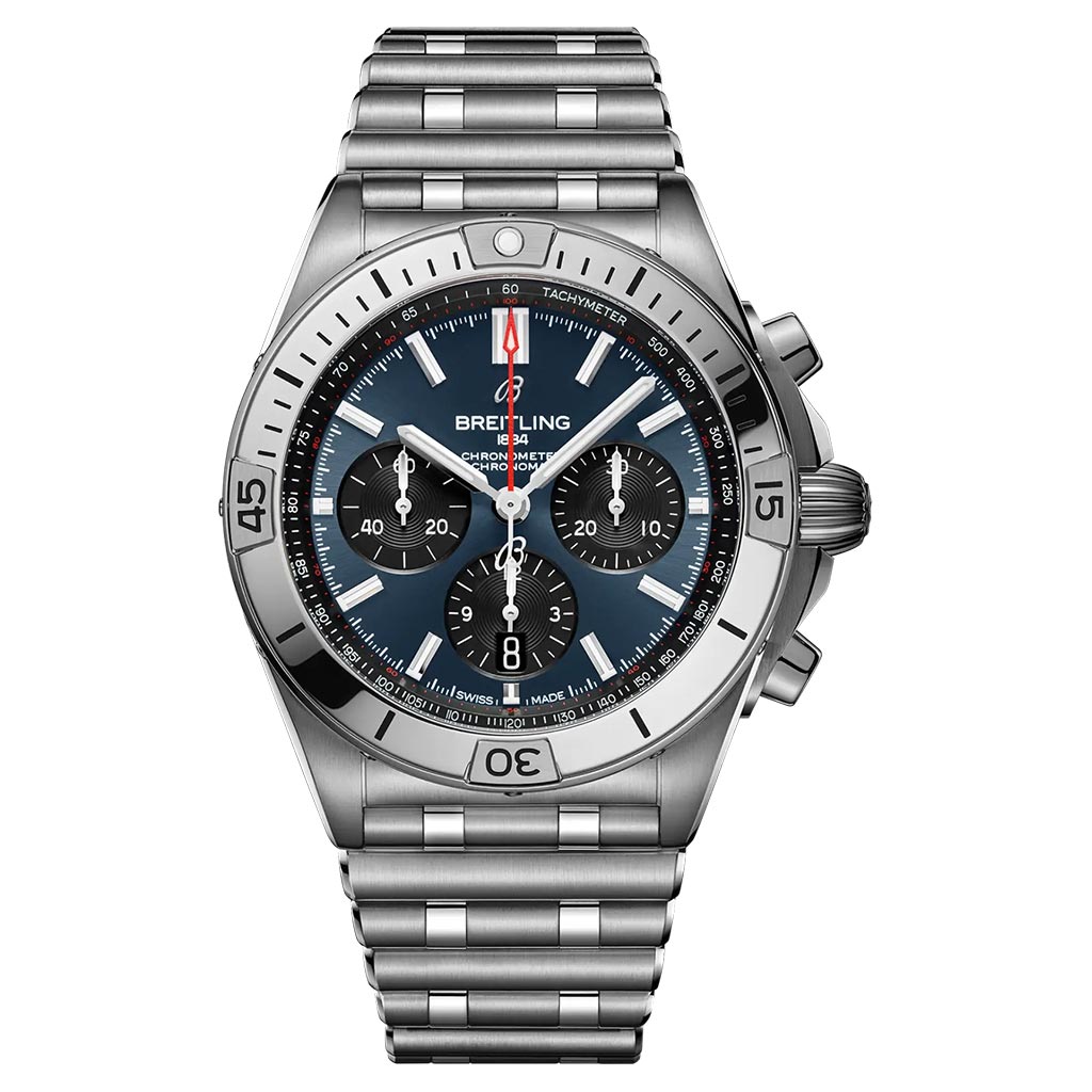 Breitling Chronomat Automatic Chronograph 42 Blue 42mm Steel Mens Watch