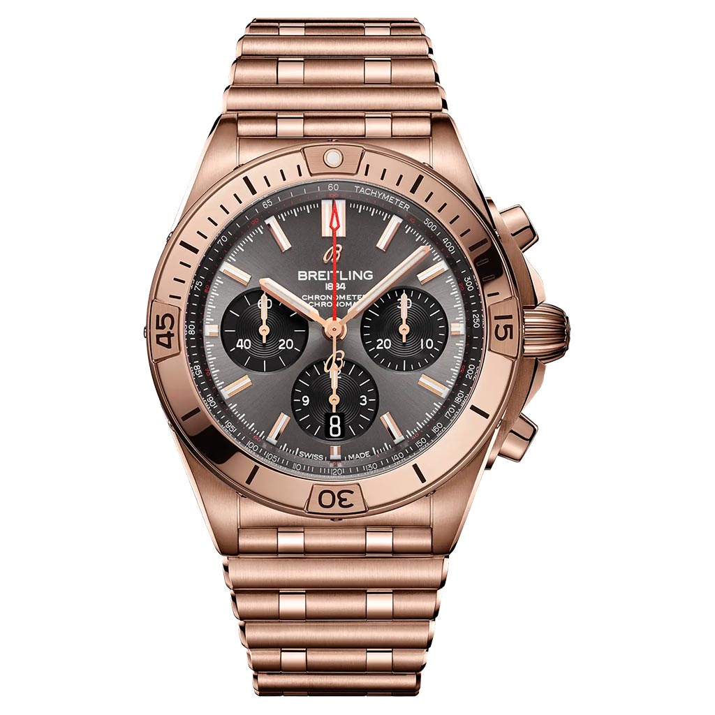Breitling Chronomat B01 Automatic Chronograph 42mm Rose Gold Mens Watch