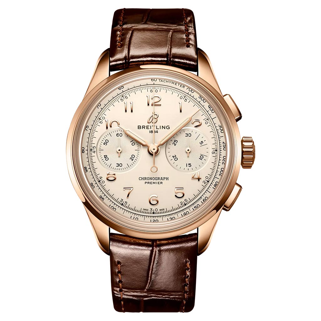 Breitling Premier B09 Chronograph 40 Gold 42mm Rose Gold Mens Watch