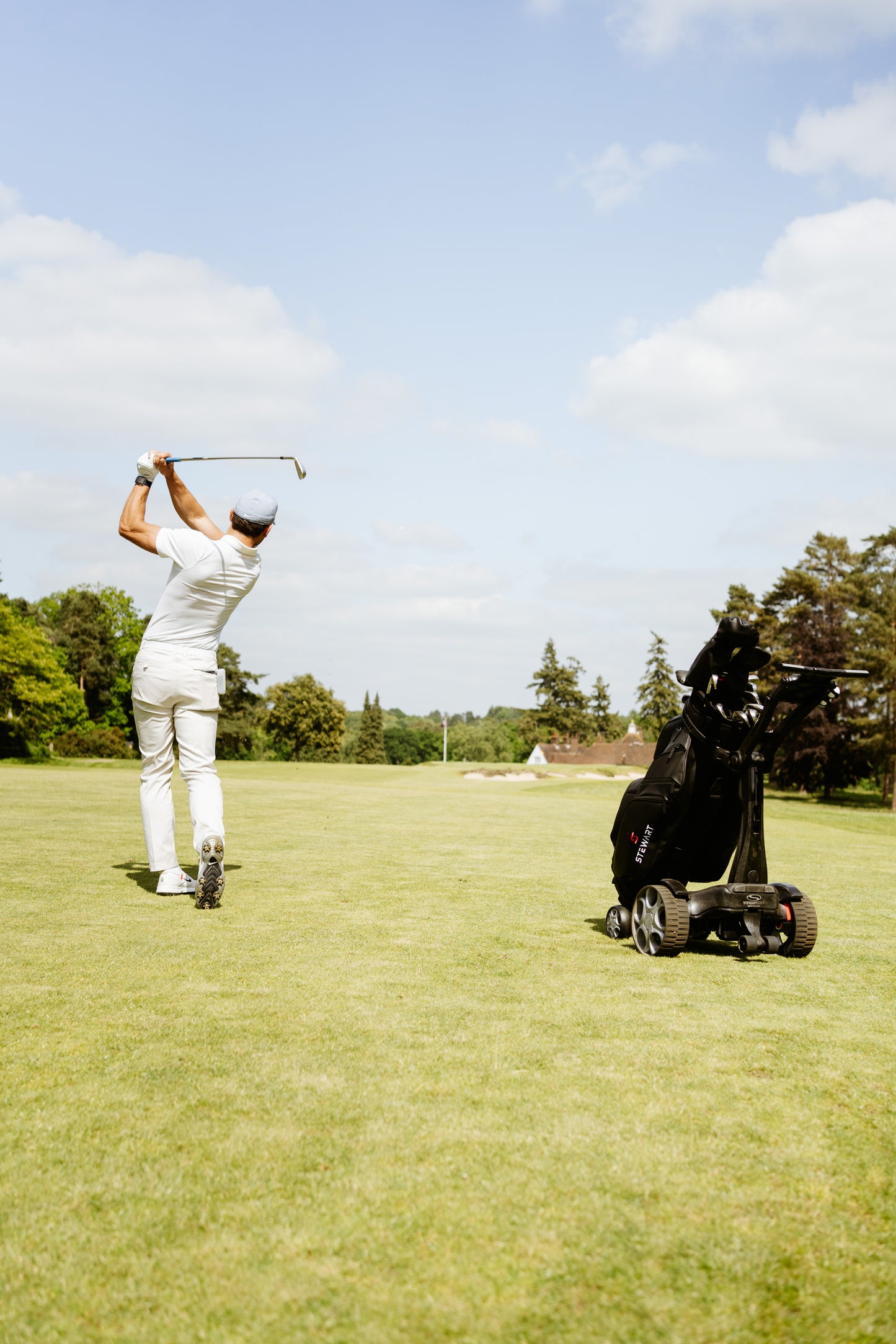 STEWART GOLF ELECTRIC FOLLOW CART BUNDLE