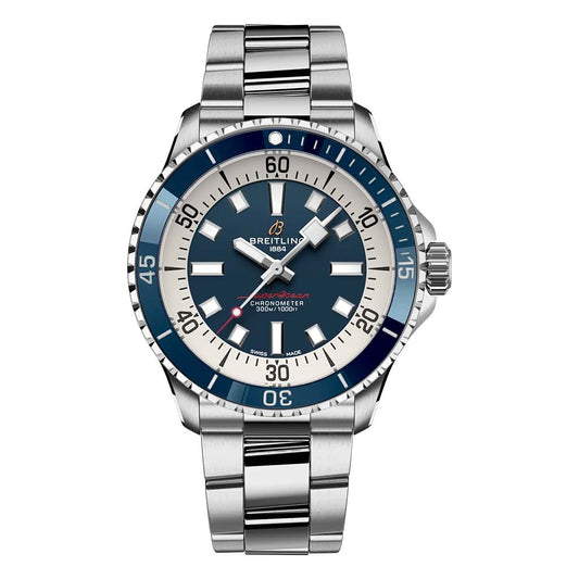 Superocean Automatic Blue on Bracelet 42mm Steel Mens Watch