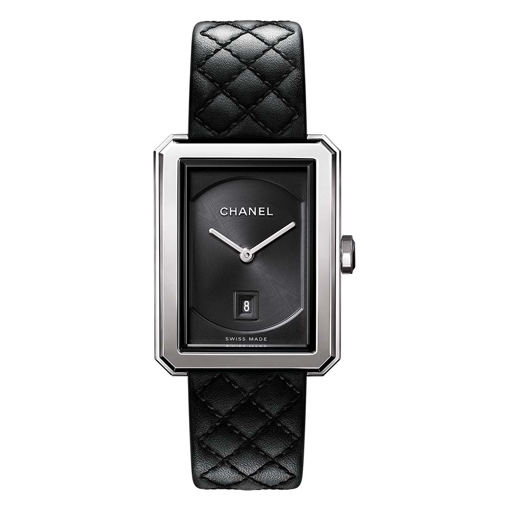 Boy Friend In Steel And Quilted Strap 26.7mm Steel Ladies Watch