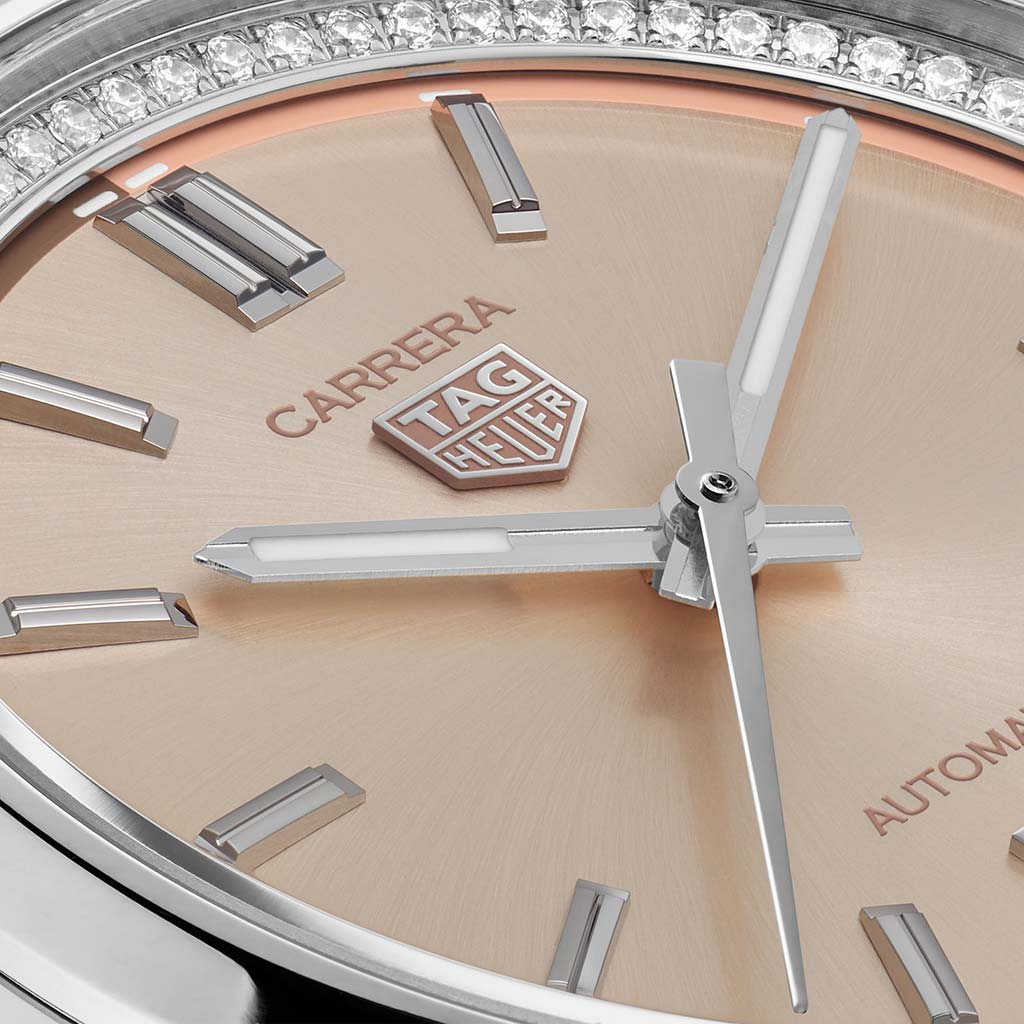 Carrera Date with Diamonds 36mm Steel Ladies Watch