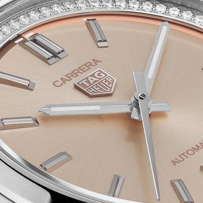 Carrera Date with Diamonds 36mm Steel Ladies Watch