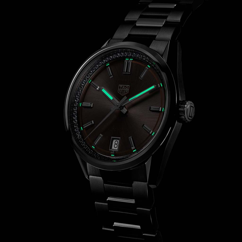 Carrera Date with Diamonds 36mm Steel Ladies Watch