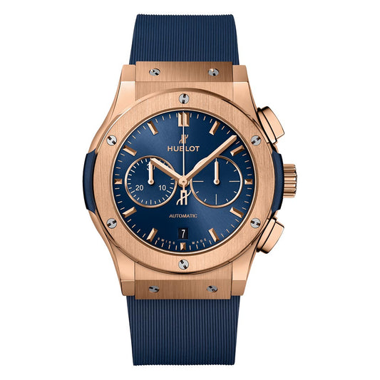 Classic Fusion Chronograph King Gold Blue 42mm Rose Gold Mens Watch