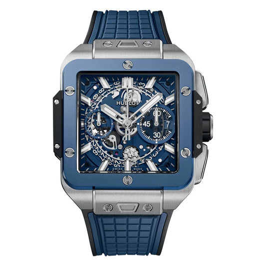 Square Bang Unico Titanium Blue Ceramic 42mm Titanium Mens Watch