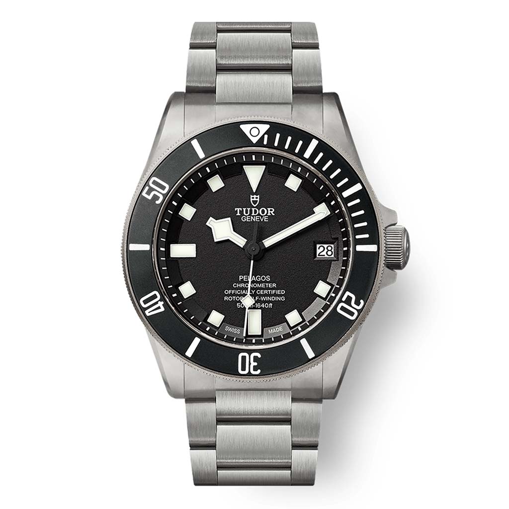 Pelagos 42 Black Dial 42mm Titanium Mens Watch