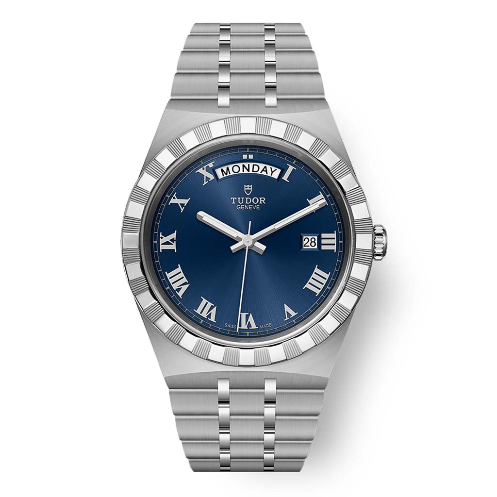 TUDOR Royal Day Date Blue Dial 41mm Steel Mens Watch