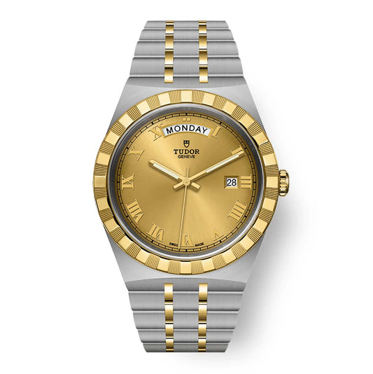 TUDOR Royal 41mm 2-Tone Gold Dial 20 Steel Mens Watch