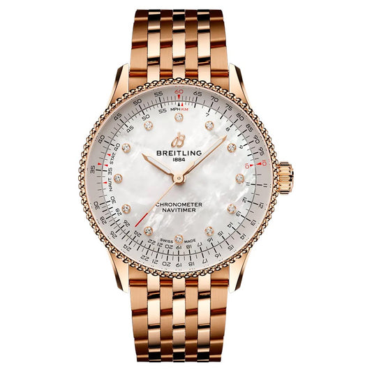 Breitling Navitimer Automatic 36 Mother of pearl 36mm Rose Gold Ladies Watch