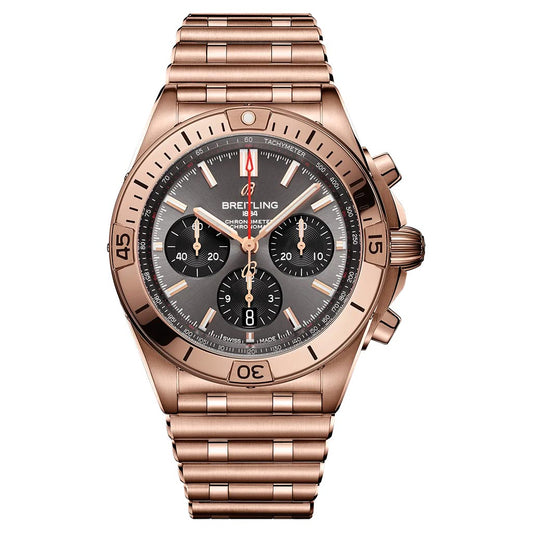 Breitling Chronomat B01 Automatic Chronograph 42mm Rose Gold Mens Watch