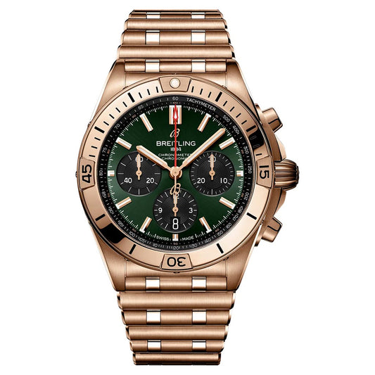 Breitling Chronomat B01 Automatic Chronograph 42mm Rose Gold Mens Watch