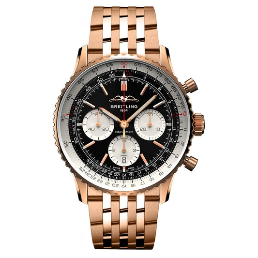 Breitling Navitimer B01 Automatic Chronograph 43mm Rose Gold Mens Watch