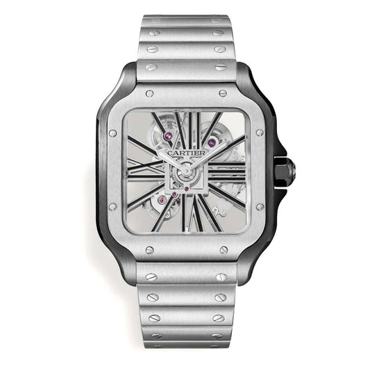 Cartier Santos de Cartier Skeleton (Large) 39.8mm Steel Mens Watch