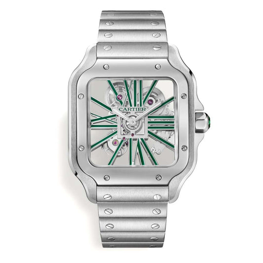 Cartier Santos de Cartier Skeleton (Large) 39.8mm Steel Mens Watch
