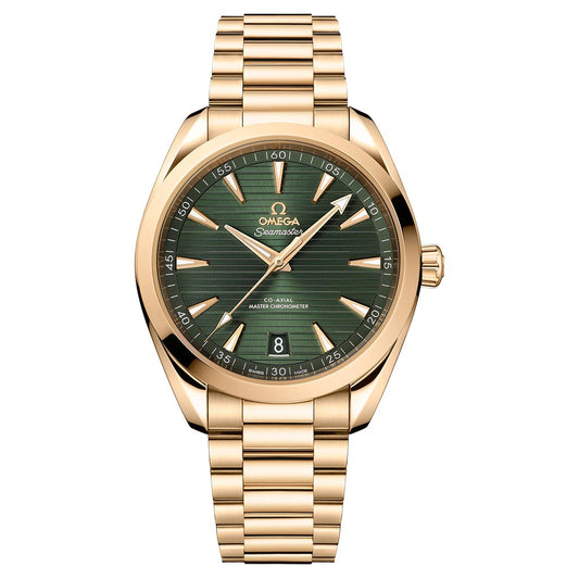 Omega Seamaster Aqua Terra 150M Moonshine 41mm Yellow Gold Mens Watch