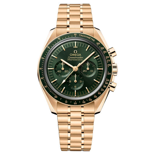 Omega Speedmaster Moonwatch Professional Moonshine 42mm Yellow Gold Mens Watch